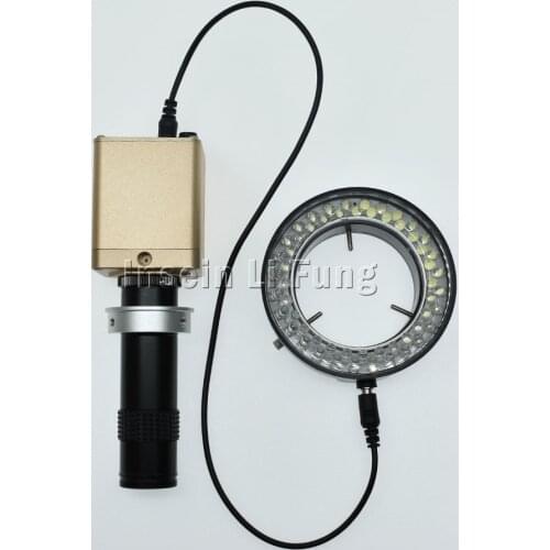 HD 2.0MP 1080P HDMI VGA USB Industrial Digital Video Microscope Camera Adjustable LED Ring Light+5X-600X Zoom C-mount Lens