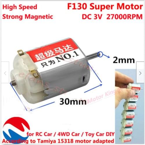 DC 2.4V-3V 27000RPM High Speed Strong Magnetic Mini 15mm*20mm F130 Electric Motor Engine For Toy Racing Car 4WD Car Tamiya