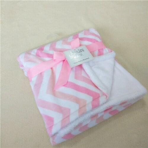 76X101CM(30"X40") double layer baby receiving blanket, soft fleece bed blanket, travel mink blanket,infant playmat