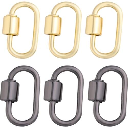 DIY Necklace Handmade Zircon Craft Clasps Supplies Screw Clasps Pendants Bracelet Accessories For Necklace Punks Jewelry Making