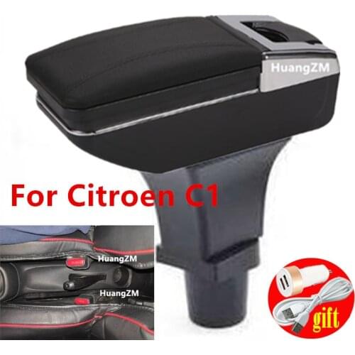 For Citroen C1 armrest box Interior Parts special Retrofit parts Car Armrest Center Storage box