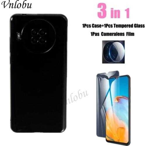 For Cubot Note 20 Pro Case Soft Silicone Full Protective TPU Back Cover With Tempered Glass Lens Protective Film