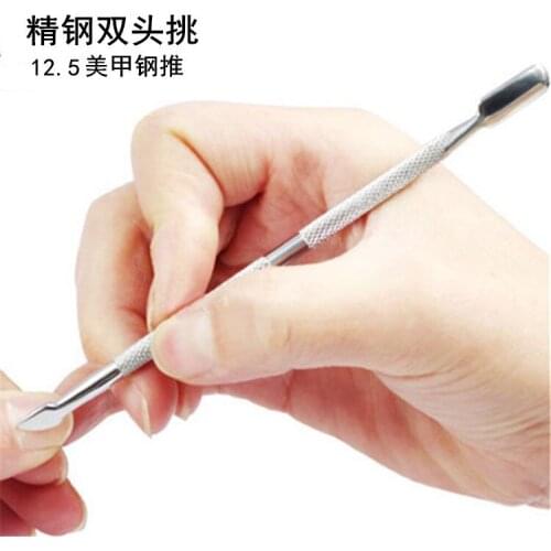 10PCS Stainless Steel Cuticle Remover Double Sided Finger Dead Skin Push Nail Cuticle Pusher Health Care Manicure Pedicure Tool
