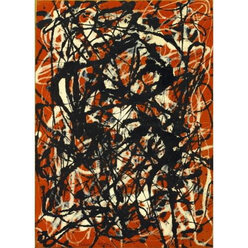 Jackson Pollock Free Form Art print Silk poster Home Wall Decor