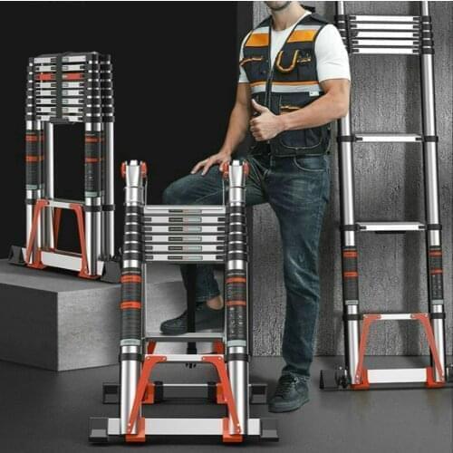 Hot 2.8M+2.8M Herringbone Ladder Multifunctional Folding Ladder 5.6M Straight Ladder Project Ladder Telescopic Ladder Anti-Slide