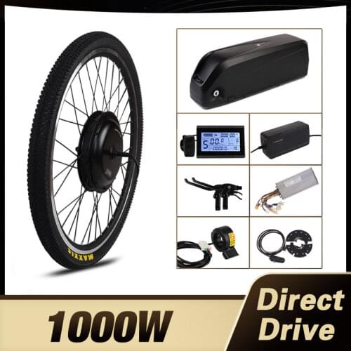 1000W 48V 52 13AH 17AH E-Bike Electric Conversion Kit XF39 XF40 30H Driect Drive Motor MXUS Hailong Battery LCD Freehub