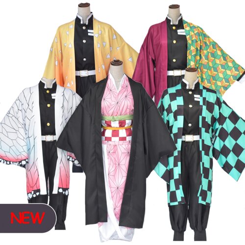 Anime Costume Demon Slayer Cosplay Tanjirou Kamado Cosplay Costume Kimetsu no Yaiba Men Kimono Costume Halloween