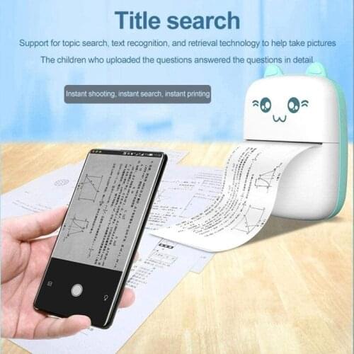 Mini Thermal Printer Children Wrong Questions Bluetooth Printer is Suitable for Childrens Education and Learning