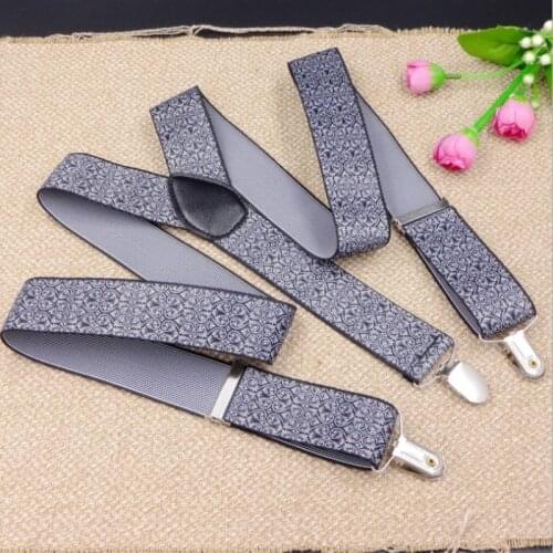 Fashion Men Non-slip 3Clip Strap suspenders High Quality Adjust Male Suit Suspenders Daily Decorations Gift For Father Men Male