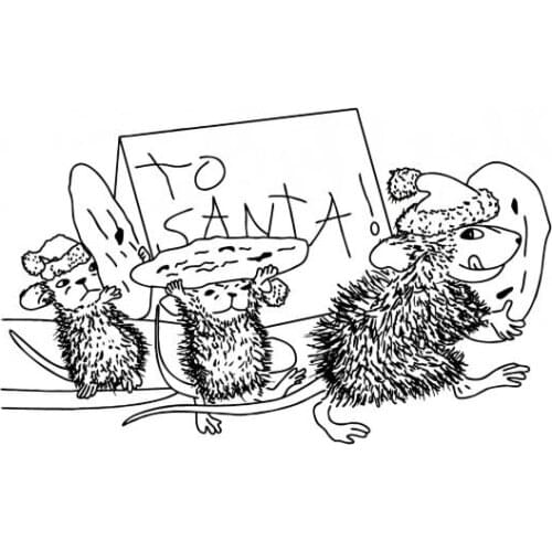 Mouse Transparent Clear Silicone Stamp/Seal for DIY scrapbooking/photo album Decorative clear stamp A7030