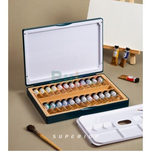 Superior 24/36 color W/M/V series Expert tube watercolor paint suit Transparent and portable pipe watercolor pigment suit