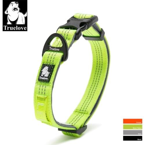 Truelove Dog Collars Set 3M Reflective Collar for Small Medium Large Dogs Puppy Adjustable Padded Soft Nylon Comfy Neck TLC5271