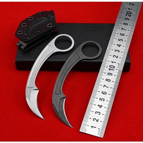 Karambit 440C Fixed Blade Knife Outdoor Camping Survival Hunting Pocket Knife CS GO Self Defense Weapons Mini Tactical Knives
