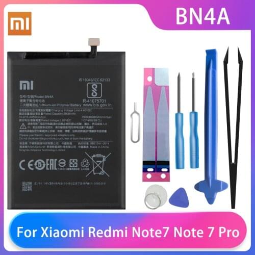Original Xiaomi Redmi Note7 Note 7 Pro Phone Battery BN4A 3900mAh High Capacity XiaoMi Phone Batteries Free Tools Phone AKKU