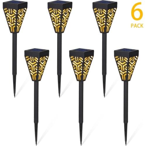 6pcs Solar Powered Garden Lights LEDs Lawn Lamp Sensor Decorative Landscape Light Outdoor IP44 Waterproof for Garden Yard Patio