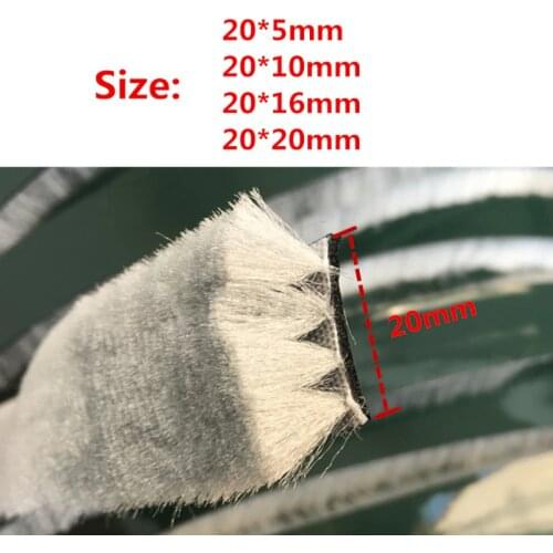 5meters Self-adhesive Sealing Wind-proof Brush Strip For Home Door Window Sound Insulation Strip Gasket widen 20mm Brush Strip
