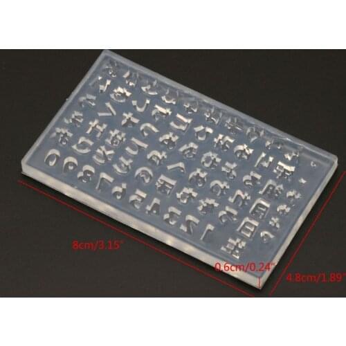 Japanese Alphabets Fifty Kana Number Nail Art Templates Resin Nail Carving Mold