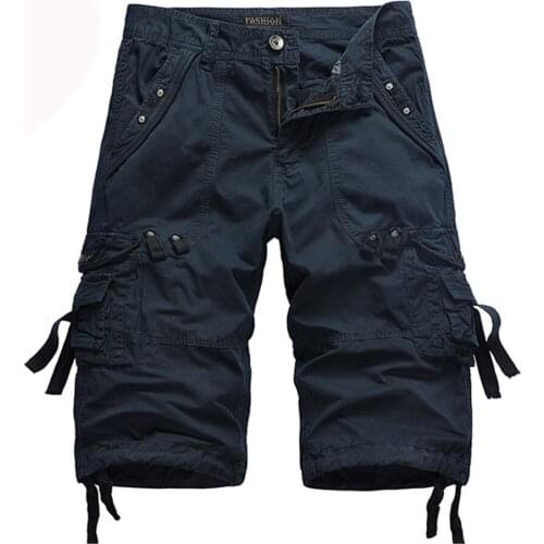 Covrlge Outdoor Military Mens Shorts Summer Cargo Shorts Men Cotton Casual Multi-pocket Half-length Short Pants Men MKD064