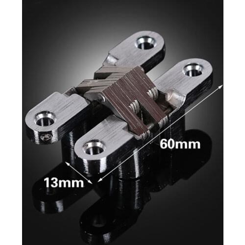Folding door hinges 13x60mm Invisible Concealed Hidden hinge Stainless Steel 2pcs