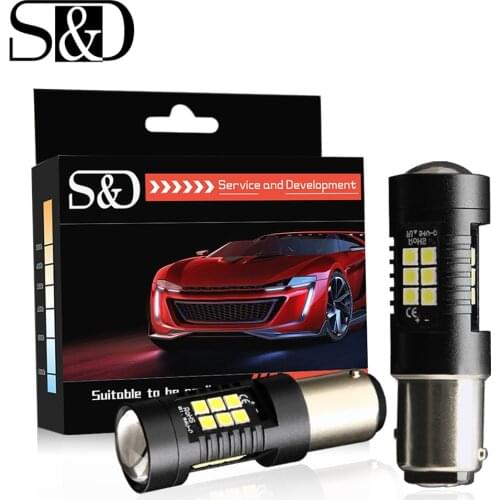 2pcs 1200Lm 1157 BAY15D Led P21/5W LED Bulbs 21SMD 3030 Car Reverse Lights Stop Tail Lamp Turn Signal Red Amber White D035