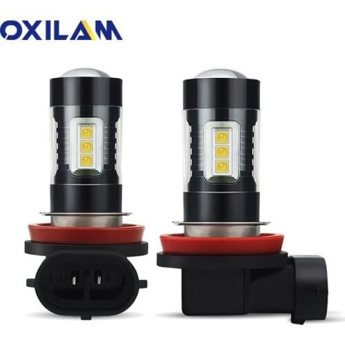 OXILAM 2Pcs H11 LED Bulbs H9 H8 H16JP Fog Lights for Audi BMW Mercedes Hyundai Nissan Toyota VW Volkswagen Skoda Volvo