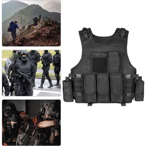 Tactical Vest Molle Airsoft Adjustable Armor Assault Plate Carrier CS Outdoor Hunting Clothing Vest Military Army Police Vest