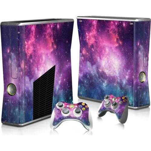 Star Skies Vinyl Sticker For Xbox 360 Slim Console+2 Controller Skins Cover Jogo For Microsft Xbox 360 Slim Accessory