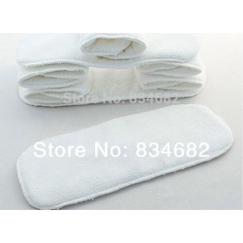 20pcs Factory Price 2 Layer Microfiber Baby Cloth Diaper Nappy Liner Insert Reusable All in 1 Cloth Diaper Inserts