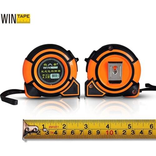 WINTAP High Precision Steel Measurement Tape System Auto Lock Tape Measure 7.5M Retractable Professional Measuring Tool