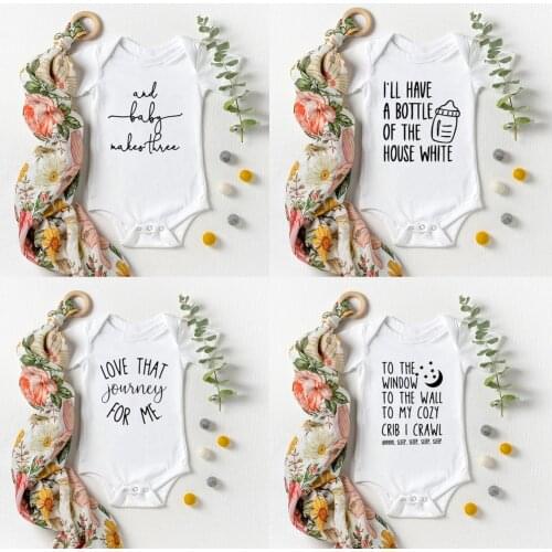 I'll Have A Bottle of The House White Funny Baby Romper Breastfeeding Baby Ropa Funny Baby Clothes Unisex Baby Wear