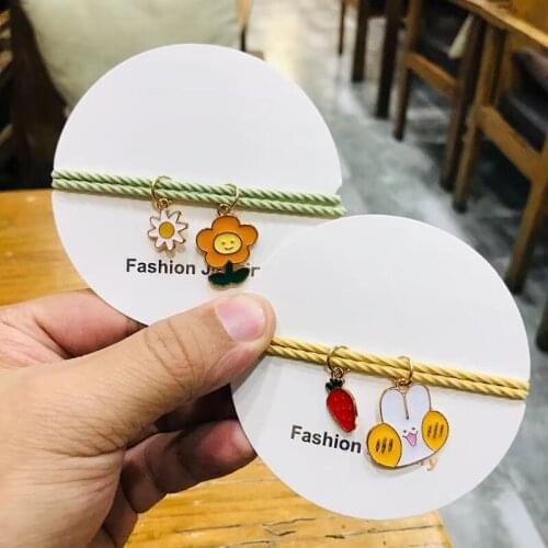 Fashion Hot Selling New Arrival Hair Band Creative Personal Alloy Rabbit Hair Rope High Elastic Flowers Hair Rings Headpice Girl