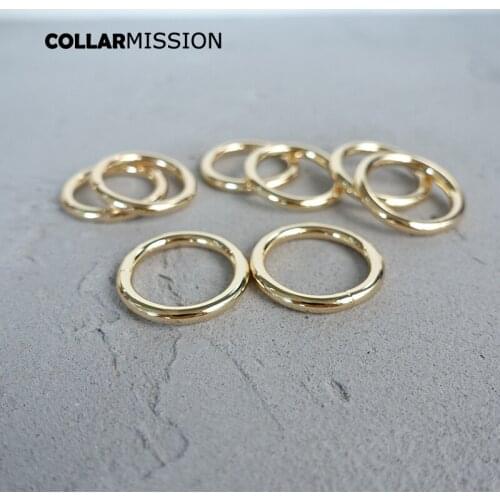 10pcs/lot Metal Plated non-Welded 25mm gold O Rings adjustable ring clip buckles Hooks for handbag back YH25J
