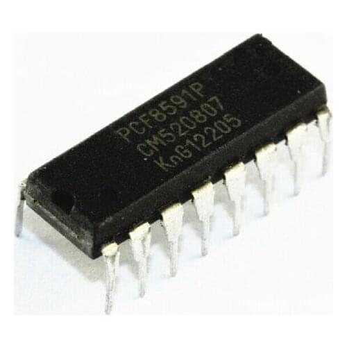 10 PCS PCF8591P DIP-16 IC 8-bit A/D and D/A converter NEW