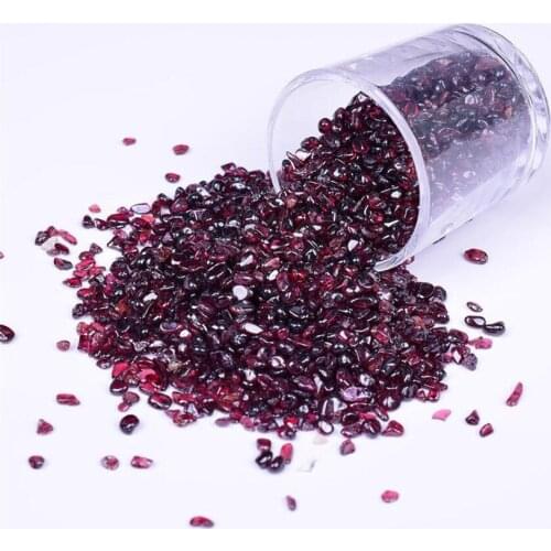 100g Natural Garnet Quartz Crystal Gravel Tumbled Bulk Stone Reik DIY Decoration