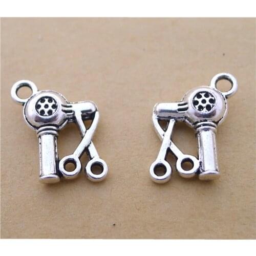 200Pcs/lot Electric Wind Scissors Charms 12x16MM Letter Charms Lots Jewelry Accessories Wholesale