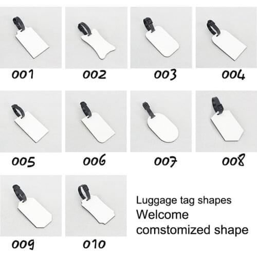 200pcs/Lot Sublimation Blank Luggage&bags Single Printed Side Novelty MDF Wood Travel Luggage Label Straps Suitcase Tags Drop