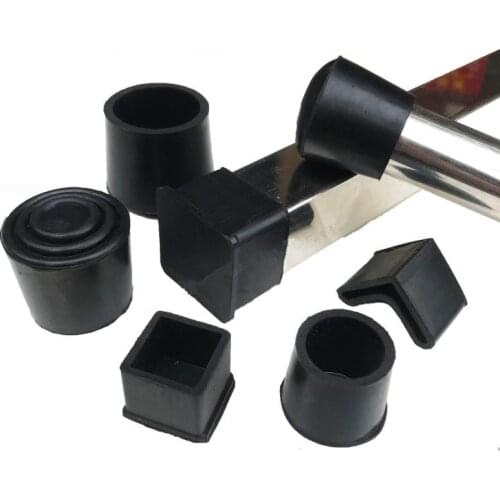 4pcs Square Silicone Chair Leg Caps Non-slip Table Foot Dust Cover Socks Floor Protector Pads Pipe Plugs Furniture Leveling Feet