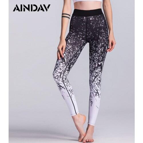 AINDAV Women Fitness Leggings Workout Yoga Pants Push Up Tights Athlete Sportswear Quick Dry Elastic Sporting Leggings