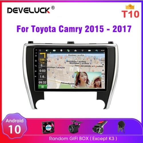 Android 10 Car Radio For Toyota Camry 7 XV 50 55 2015 2016 2017 Multimedia Video Player GPS Navigation RDS 2 Din Car stereo DVD