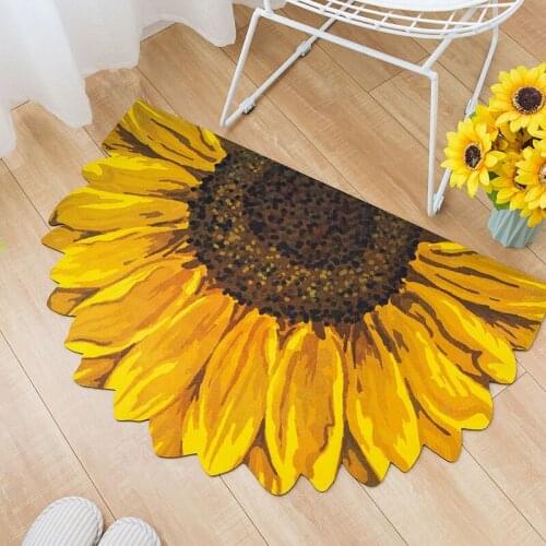 Flower Bathroom Rug Entrance Carpet Area Rugs Kitchen Rug Bedroom Floor Mats Floral Mat Nordic Welcome Doormat Chic Room Decor