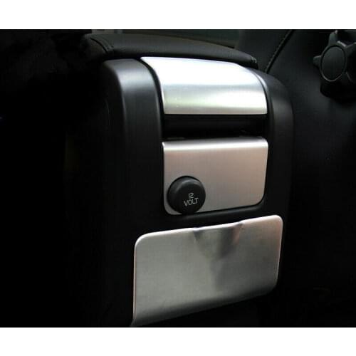 Car Styling Console Armrest Box Decorative Cover Rear Ashtray Panel Trim For Volvo XC60 S60 V60 Interior Stainless Steel Sticker