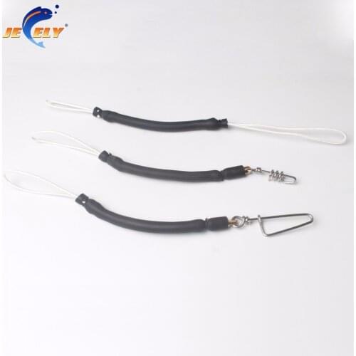 Jeely 12cm Spearfishing Shockcord Bungee with Spectra Corkscrew Pigtail Swivel Snap for Spearguns
