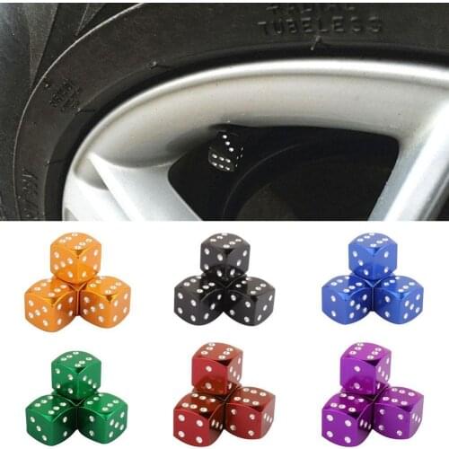 Valve Caps Color Cover Car-styling AUTO Dice Dust Valve Caps Motorcycles Electric Cars Tire Valve Dust Cap AUTO Caps Wheel Rims