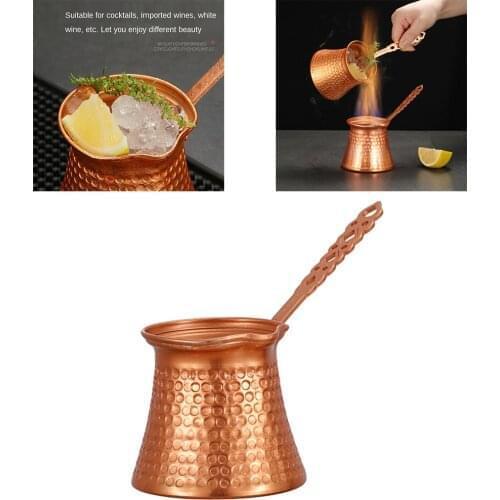 Traditional Hand Hammered Stove Top Copper Coffee Pot,Greek Ibrik Cezve