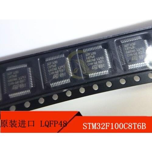 5PCS STM32F100C8T6B LQFP48 64 k flash 32-bit microcontrollers original products