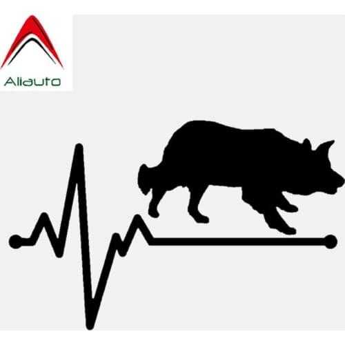 Aliauto Cool Car Sticker Border Collie Lifeline Heartbeat Reflective Creative Decal Motorcycles Accessories PVC,14cm*9cm