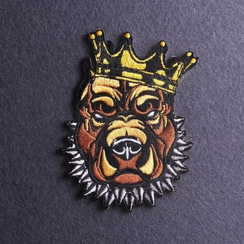 Gorilla King Punk Patch Skeleton Orangutan Embroidered Patch For Clothing Badge Iron On Patches Stripe On Clothes Applique Patch
