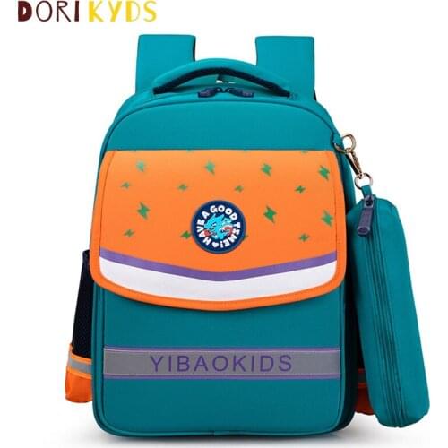 New primary school schoolbag junior kindergarten childrens backpack contrast color cartoon cute mens and womens schoolbag