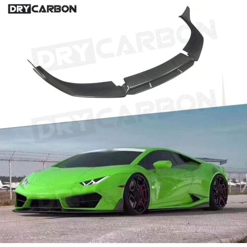 Dry Carbon fiber Front Bumper Lip Spoiler Shovel Splitters Aprons case For Lamborghini LP580 LP610 Car styling