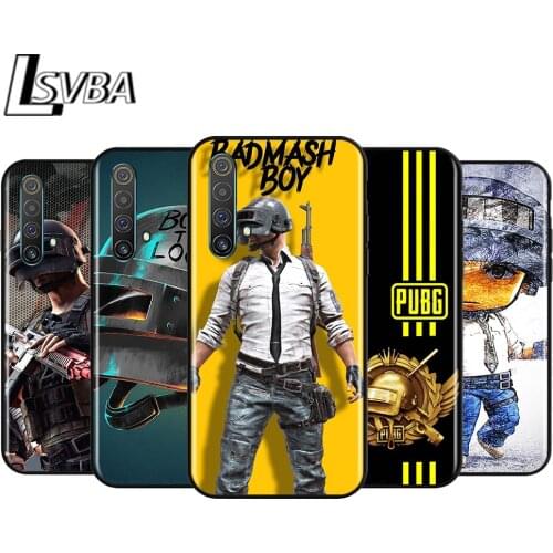 Hot Pubg Game for OPPO Realme V15 X5 X3 X50 X7 X2 C17 C11 C3 C2 7 7i 6 6S 6i 5 3 2 Pro Soft Black Phone Case